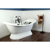 72" Freestanding Tub with Oil Rubbed Bronze Tub Faucet & Hardware Package CTP20