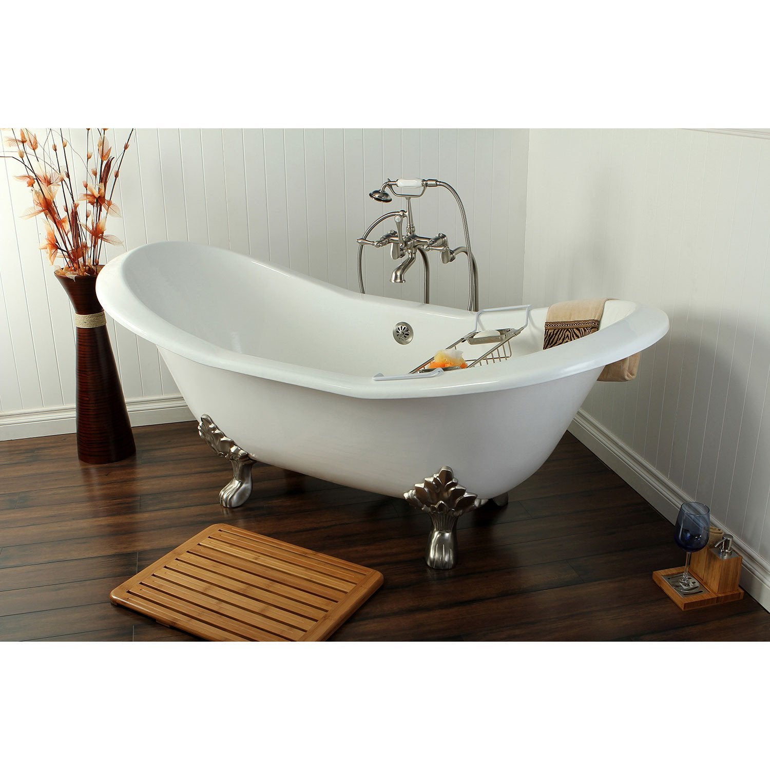 Kingston Brass CC2158 Clawfoot Bath Tub Shelf - Satin Nickel