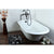67" Clawfoot Tub w Floor Mount Oil Rubbed Bronze Tub Filler Faucet Package CTP40