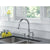 Delta Victorian Collection Chrome Finish Single Handle Pull Out Sprayer Kitchen Sink Faucet and Soap Dispenser Package D022CR