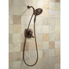 Delta Venetian Bronze Addison Shower Control with Valve, Shower Arm, Shower Flange, and In2ition 4-Setting Two-in-One Hand Shower Package D084CR