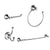 Delta Cassidy Chrome STANDARD Bathroom Accessory Set Includes: 24" Towel Bar, Toilet Paper Holder, Robe Hook, and Towel Ring D10017AP