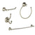 Delta Cassidy Stainless Steel Finish STANDARD Bathroom Accessory Set Includes: 24" Towel Bar, Toilet Paper Holder, Robe Hook, and Towel Ring D10020AP