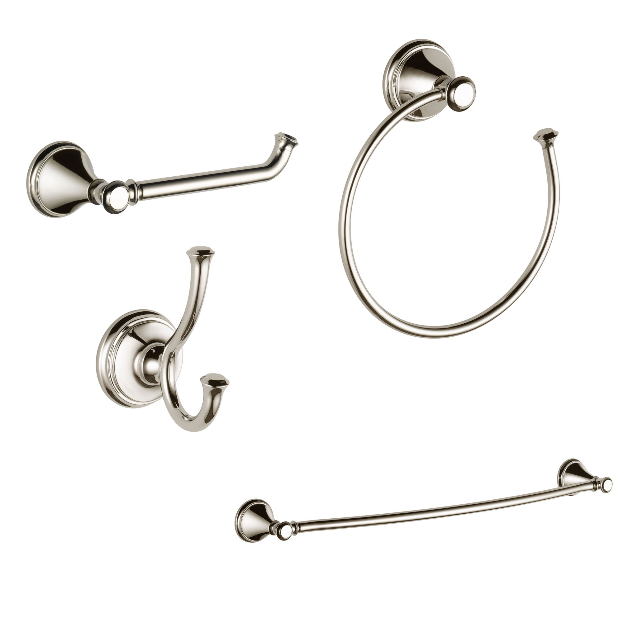 Delta Cassidy Polished Nickel STANDARD Bathroom Accessory Set