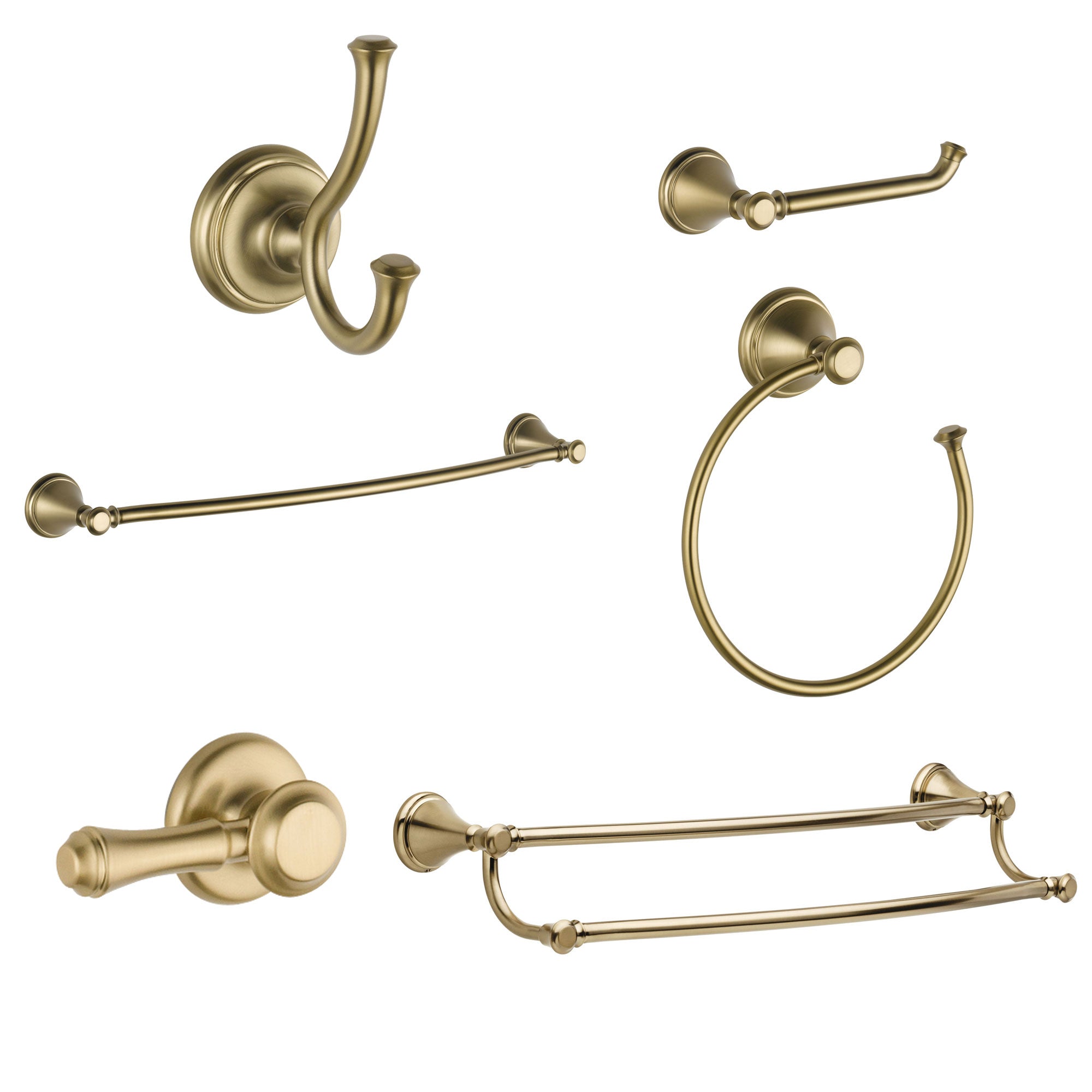 Delta Cassidy Champagne Bronze DELUXE Accessory Set: 24 Towel Bar