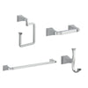 Delta Dryden Chrome STANDARD Bathroom Accessory Set Includes: 24" Towel Bar, Toilet Paper Holder, Robe Hook, and Towel Ring D10032AP