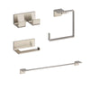 Delta Vero Stainless Steel Finish STANDARD Bathroom Accessory Set: 24" Towel Bar, Toilet Paper Holder, Double Robe Hook, and Towel Ring D10058AP