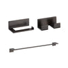 Delta Vero Venetian Bronze BASICS Bathroom Accessory Set Includes: 24" Towel Bar, Toilet Paper Holder, and Double Robe Hook D10063AP