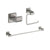 Delta Ara Stainless Steel Finish BASICS Bathroom Accessory Set Includes: 24" Towel Bar, Toilet Paper Holder, and Robe Hook D10076AP