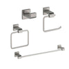 Delta Ara Stainless Steel Finish STANDARD Bathroom Accessory Set Includes: 24" Towel Bar, Toilet Paper Holder, Robe Hook, and Towel Ring D10077AP