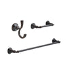 Delta Ashlyn Venetian Bronze BASICS Bathroom Accessory Set Includes: 24" Towel Bar, Toilet Paper Holder, and Robe Hook D10086AP
