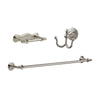 Delta Victorian Stainless Steel Finish BASICS Bathroom Accessory Set Includes: 24" Towel Bar, Toilet Paper Holder, and Robe Hook D10094AP