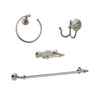 Delta Victorian Stainless Steel Finish STANDARD Bathroom Accessory Set: 24" Towel Bar, Toilet Paper Holder, Robe Hook, and Towel Ring D10095AP