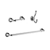 Delta Linden Chrome BASICS Bathroom Accessory Set Includes: 24" Towel Bar, Toilet Paper Holder, and Robe Hook D10100AP