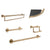 Delta Bath Safety Champagne Bronze DELUXE Accessory Set Includes: 18" and 36" Single Grab Bar, Corner Shelf, TP Holder, 24" Double Bar D10111AP