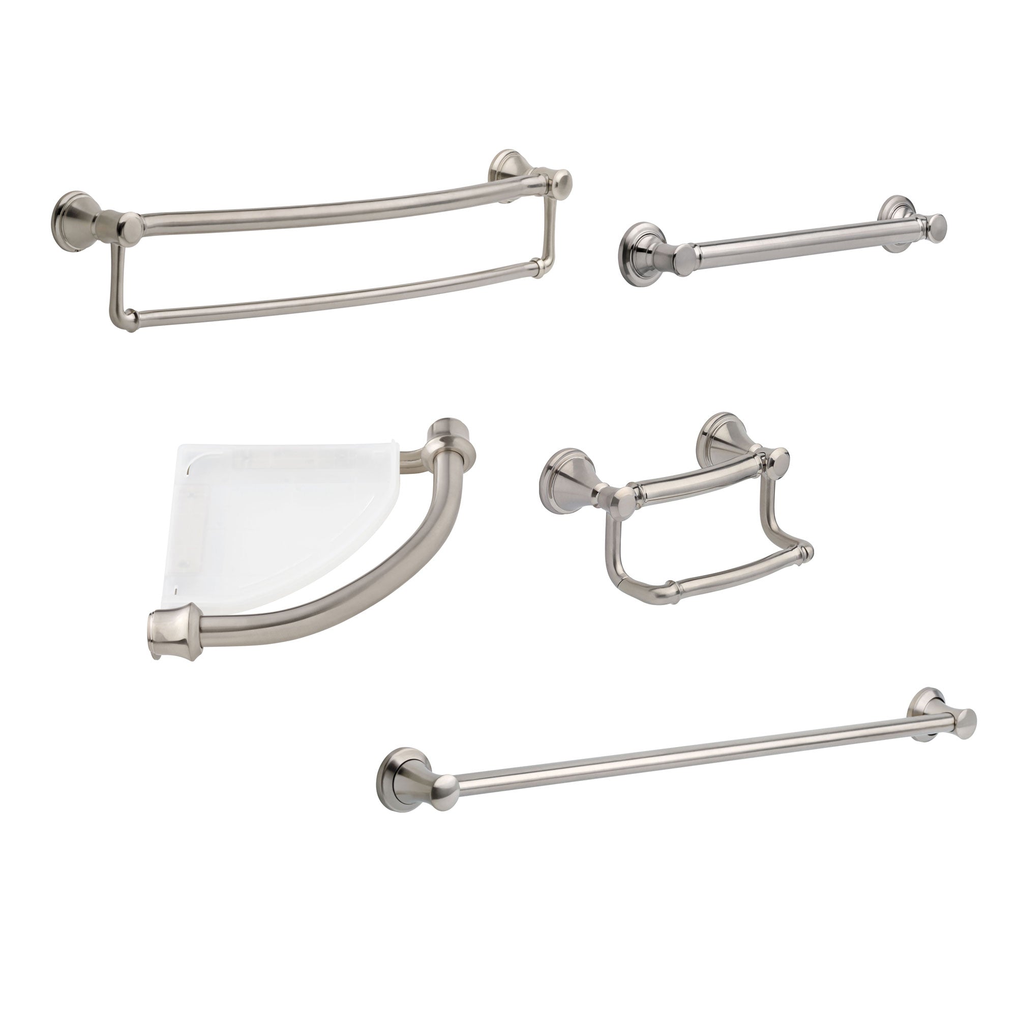 Delta Bath Safety Stainless Steel Finish DELUXE Accessory Set
