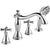 Delta Cassidy Chrome Roman Tub Filler Faucet with Hand Shower Spray INCLUDES Valve and Cross Handles D1050V