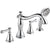 Delta Cassidy Chrome Roman Tub Filler Faucet with Hand Shower Spray INCLUDES Valve and Lever Handles D1051V