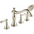 Delta Cassidy Polished Nickel Roman Tub Filler Faucet with Hand Shower Spray INCLUDES Valve and Lever Handles D1061V