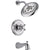 Delta Cassidy Chrome Finish 14 Series Tub and Shower Combination Faucet INCLUDES Rough-in Valve with Stops and Single Cross Handle D1167V