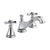Delta Cassidy Chrome Finish Widespread Lavatory Low Arc Spout Bathroom Sink Faucet INCLUDES Two Cross Handles and Matching Metal Pop-Up Drain D1316V