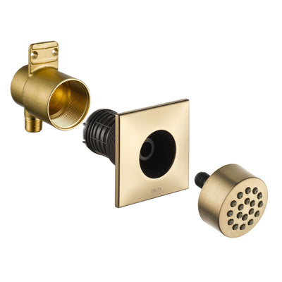 Delta Champagne Bronze Finish HydraChoice Touch Clean Square Shower System Body Spray COMPLETE Includes Valve, Trim, and Spray D1366V