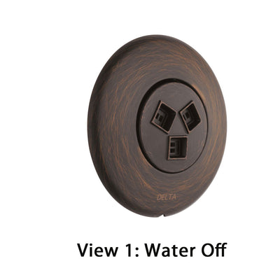 Delta Venetian Bronze Finish HydraChoice Soothing H2Okinetic Round Shower System Body Spray COMPLETE Includes Valve, Trim, and Spray D1376V