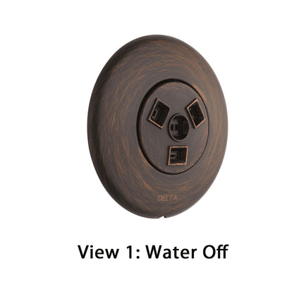 Delta Venetian Bronze Finish HydraChoice Massaging H2Okinetic Round Shower System Body Spray COMPLETE Includes Valve, Trim, and Spray D1377V