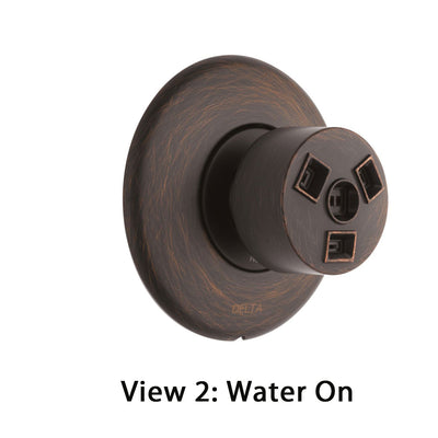 Delta Venetian Bronze Finish HydraChoice Massaging H2Okinetic Round Shower System Body Spray COMPLETE Includes Valve, Trim, and Spray D1377V