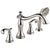 Delta Cassidy Collection Polished Nickel Finish Roman Tub Filler Faucet with Hand Shower INCLUDES (2) French Scroll Levers and Rough-in Valve D1396V