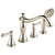 Delta Cassidy Collection Polished Nickel Finish Roman Tub Filler Faucet with Hand Shower INCLUDES (2) Lever Handles and Rough-in Valve D1398V