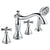 Delta Cassidy Collection Chrome Finish Roman Tub Filler Faucet with Hand Shower INCLUDES (2) Cross Handles and Rough-in Valve D1400V