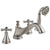 Delta Cassidy Collection Stainless Steel Finish Classic Spout Roman Tub Filler Faucet Trim with Hand Shower INCLUDES (2) Cross Handles and Rough-in Valve D1406V