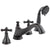 Delta Cassidy Collection Venetian Bronze Classic Spout Roman Tub Filler Faucet Trim Kit with Hand Shower INCLUDES (2) Cross Handles and Rough-in Valve D1409V