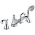 Delta Cassidy Collection Chrome Classic Spout Roman Tub Filler Faucet Trim Kit with Hand Shower INCLUDES (2) French Scroll Levers and Rough-in Valve D1414V