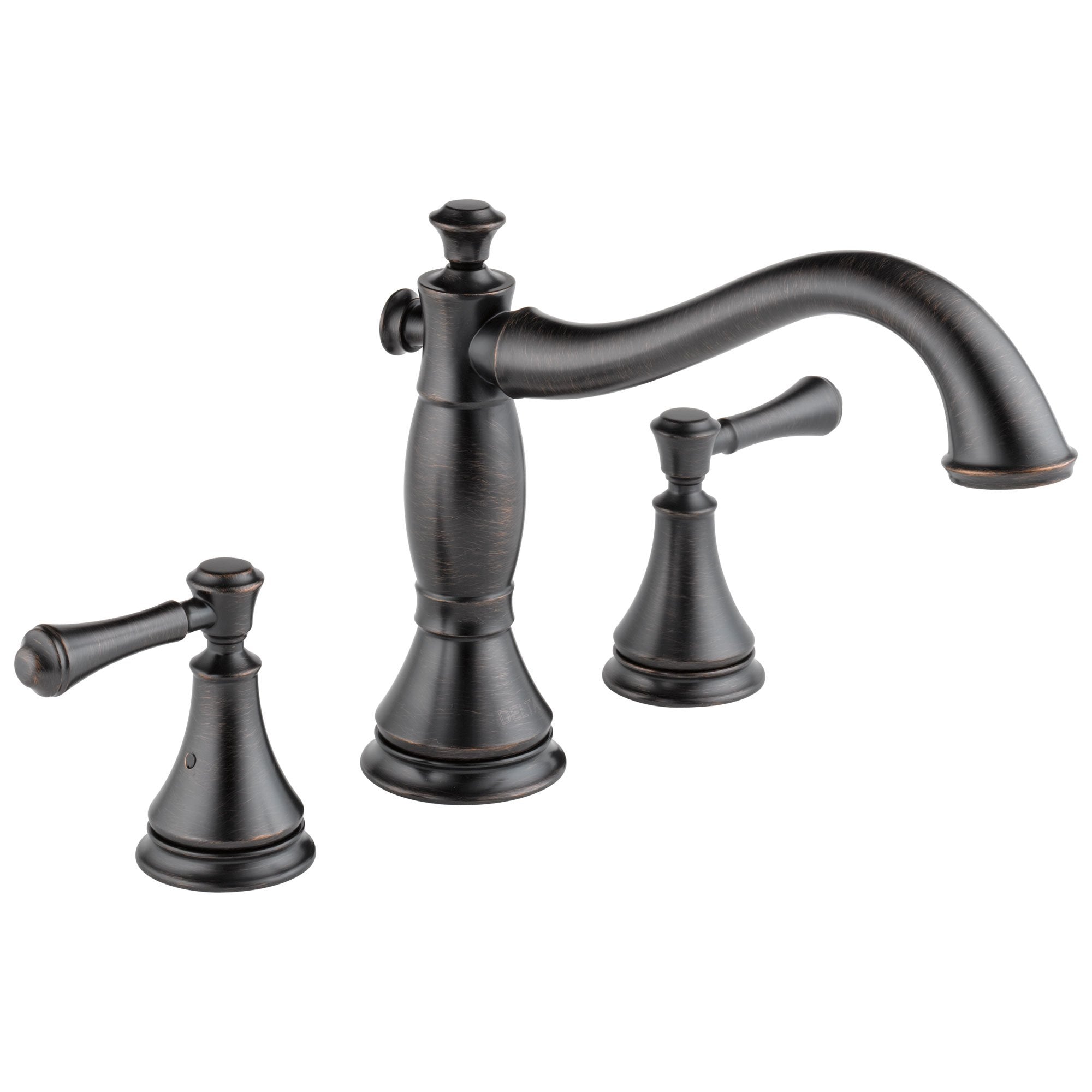Delta Cassidy Collection Venetian Bronze Finish Roman Tub Filler Faucet COMPLETE ITEM Includes (2) Lever Handles and Rough-in Valve D1431V