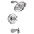Delta Cassidy Collection Chrome Monitor 14 H2Okinetic Tub and Shower Faucet Combination INCLUDES Single Cross Handle and Rough-Valve without Stops D1482V