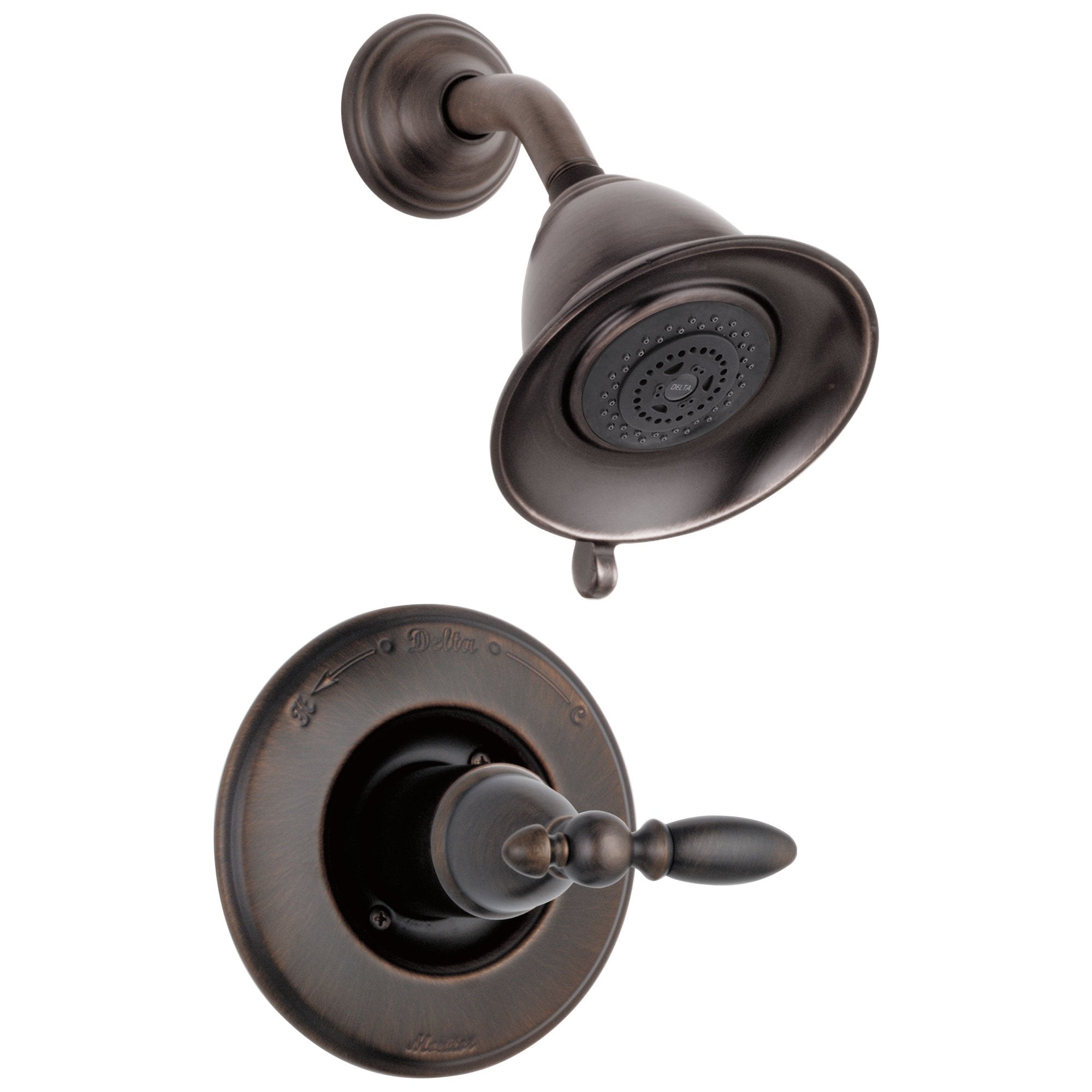Delta Victorian Collection Venetian Bronze Traditional Style Monitor 14 Shower Faucet INCLUDES Single Lever Handle and Rough-Valve without Stops D1556V