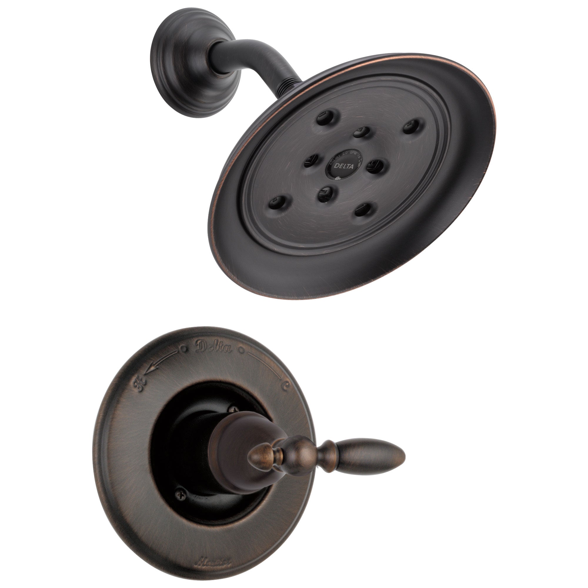 Delta Victorian Collection Venetian Bronze Traditional Style Monitor 14 Shower Faucet INCLUDES Single Lever Handle and Rough-Valve without Stops D1560V