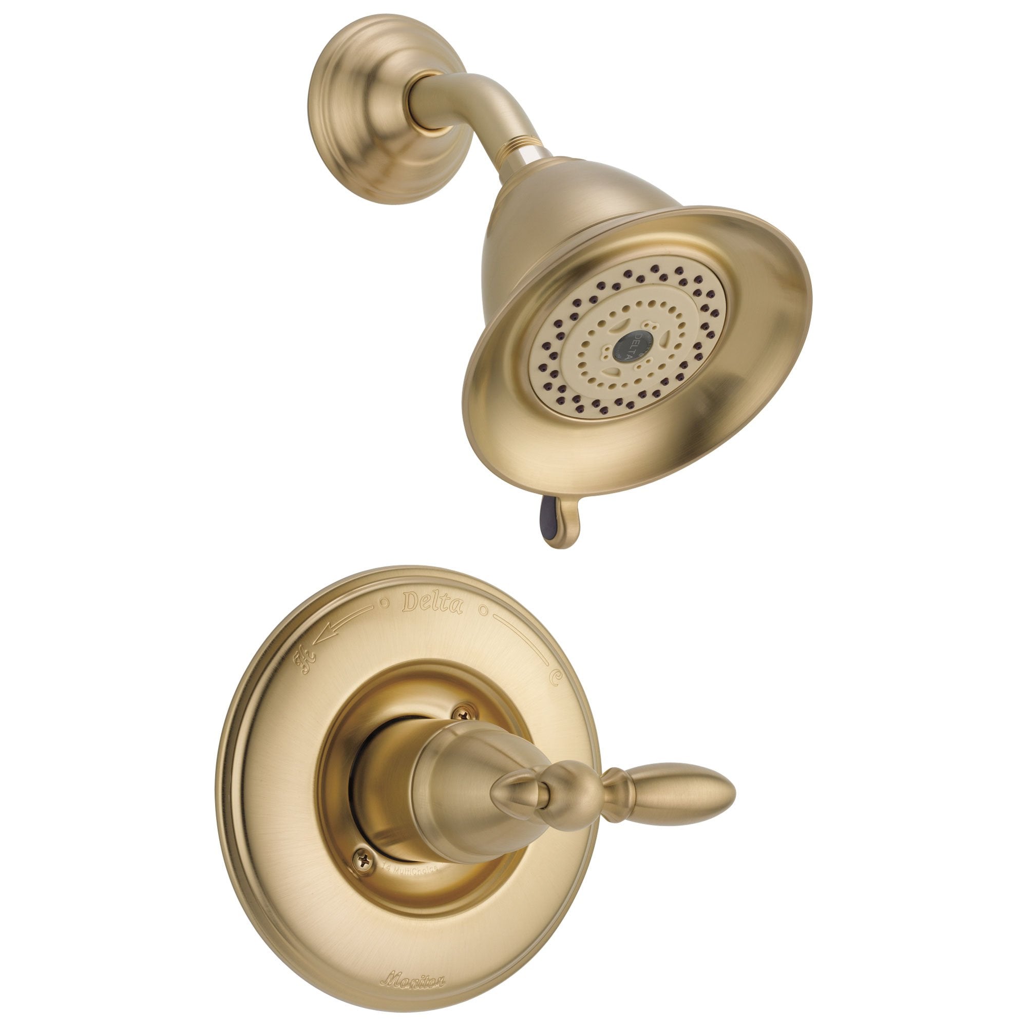 Delta Victorian Collection Champagne Bronze Traditional Monitor 14 Shower Faucet INCLUDES Single Lever Handle and Rough-Valve without Stops D1572V