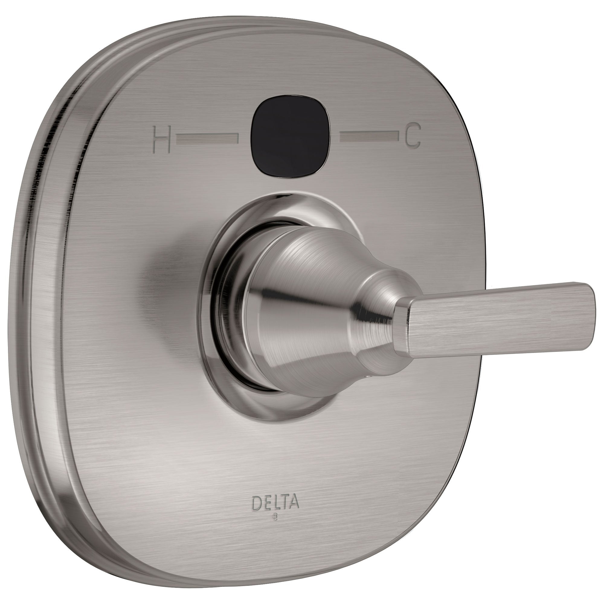 Delta Stainless Steel Finish Ashlyn Transitional 14 Series Digital Display Temp2O Shower Valve Control INCLUDES Single Handle and Valve without Stops D1616V