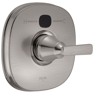 Delta Stainless Steel Finish Ashlyn Transitional 14 Series Digital Display Temp2O Shower Valve Control INCLUDES Single Handle and Valve without Stops D1616V