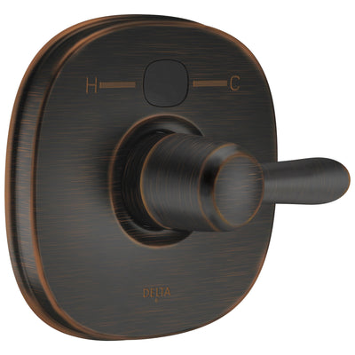 Delta Venetian Bronze Lahara Collection Transitional 14 Series Digital Display Temp2O Shower Valve Control INCLUDES Single Handle and Valve without Stops D1621V