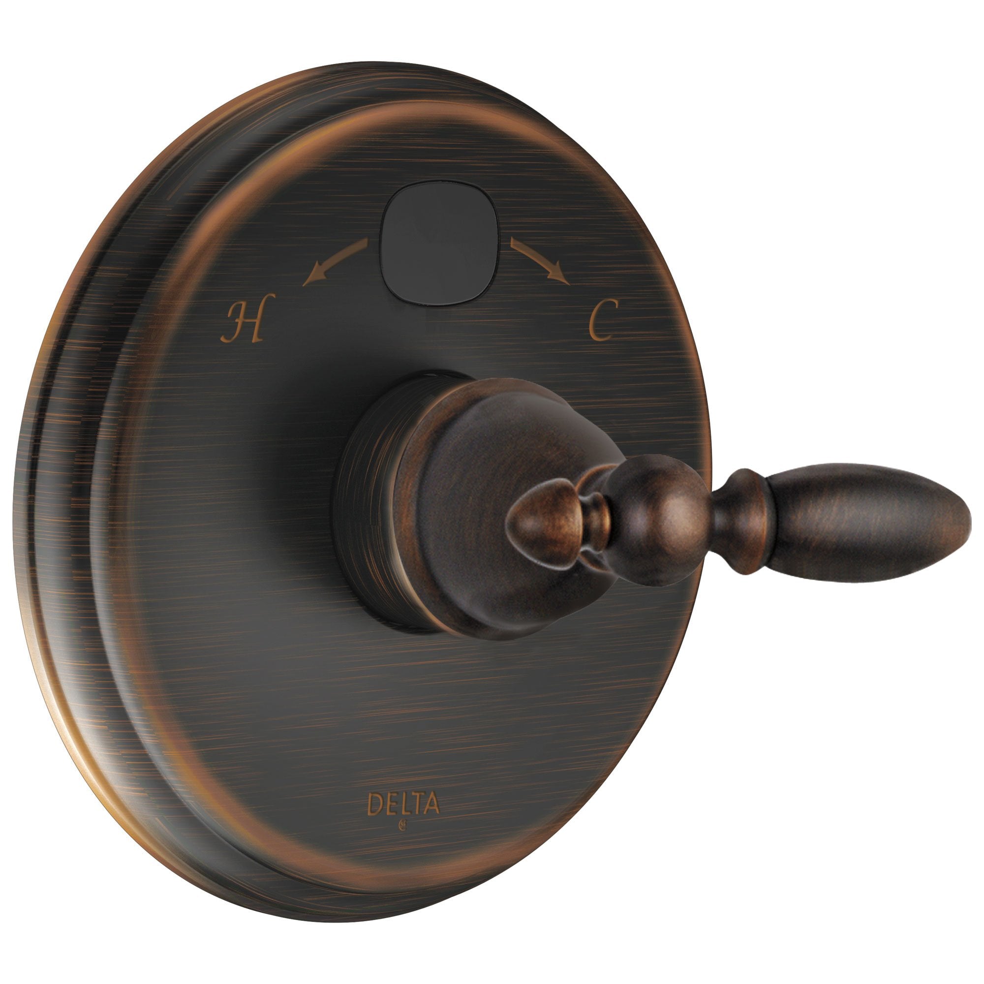 Delta Venetian Bronze Victorian 14 Series Digital Display Temp2O Shower Valve Control COMPLETE with Single Lever Handle and Rough-in Valve with Stops D1678V