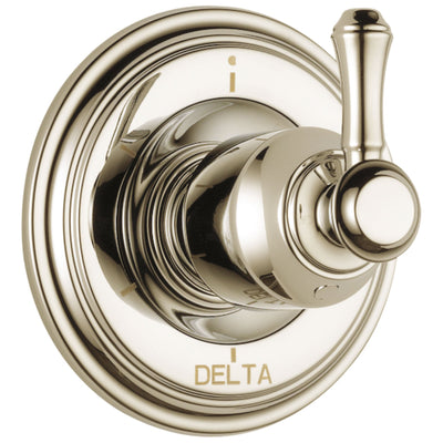 Delta Cassidy Collection Polished Nickel Finish 6-Setting 3-Port Shower Diverter INCLUDES Single Lever Handle and Rough-in Valve D1690V