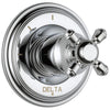 Delta Cassidy Collection Chrome Finish 3-Setting 2-Port Shower Diverter INCLUDES Single Cross Handle and Rough-in Valve D1705V