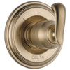 Delta Cassidy Collection Champagne Bronze Finish 3-Setting 2-Port Shower Diverter INCLUDES Single French Curve Lever Handle and Rough-in Valve D1707V