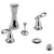 Delta Chrome Finish Victorian Collection 4 Hole 6" or 8" Installation Bathroom Bidet Faucet with Metal Pop-up COMPLETE ITEM Includes Two Lever Handles D1746V