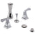 Delta Chrome Finish Dryden Collection 4 Hole 6" or 8" Installation Bathroom Bidet Faucet with Metal Pop-up COMPLETE ITEM Includes Two Lever Handles D1756V