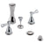 Delta Chrome Finish Lockwood Collection 4 Hole 6" or 8" Installation Bathroom Bidet Faucet with Metal Pop-up COMPLETE ITEM Includes Two Lever Handles D1760V